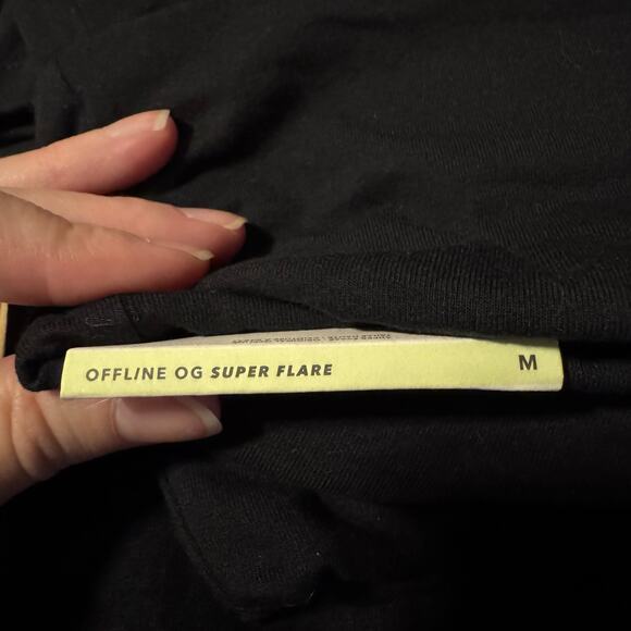 OFFLINE by Aerie OG Super Flare Leggings Black High Rise Size Medium NWT - Picture 8 of 9